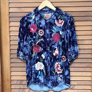 Johnny Was Velvet Blouse